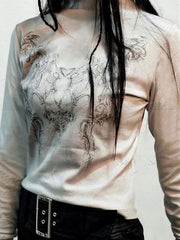 Gothic Long Sleeve Knit Top