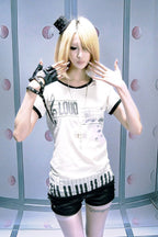 Keyboard Note Printed Vintage T-shirt
