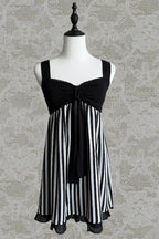 Bow Stripe Sailor Style Mini Dress
