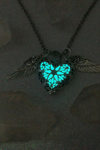 Romantic Luminous Wing Heart Necklace