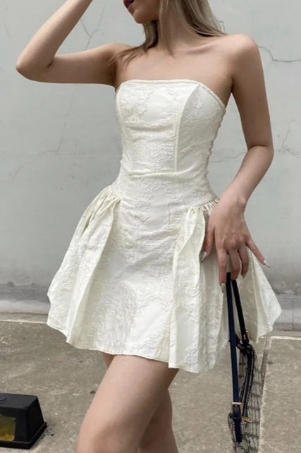 Floral Print Lace Backless Slim High Waist Mini Dress