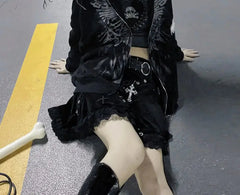 Embroidered Lace Half A-line Skirt