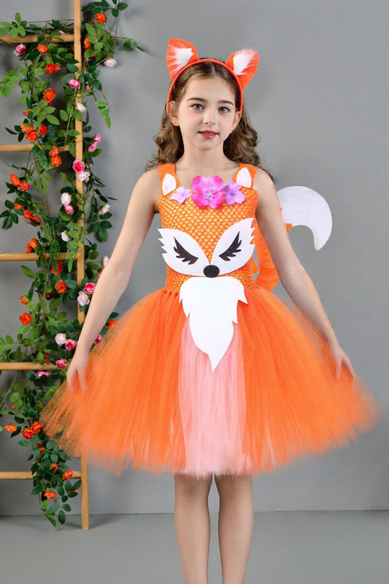 Fox Tutu Dress Kid Halloween Costume Main image