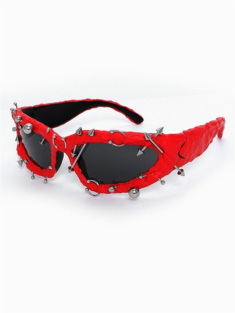 Rivet Decor Drip Glue Street Glasses