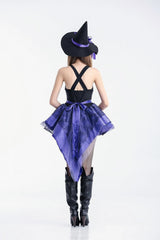 Purple Tailcoat Witch Halloween Costume