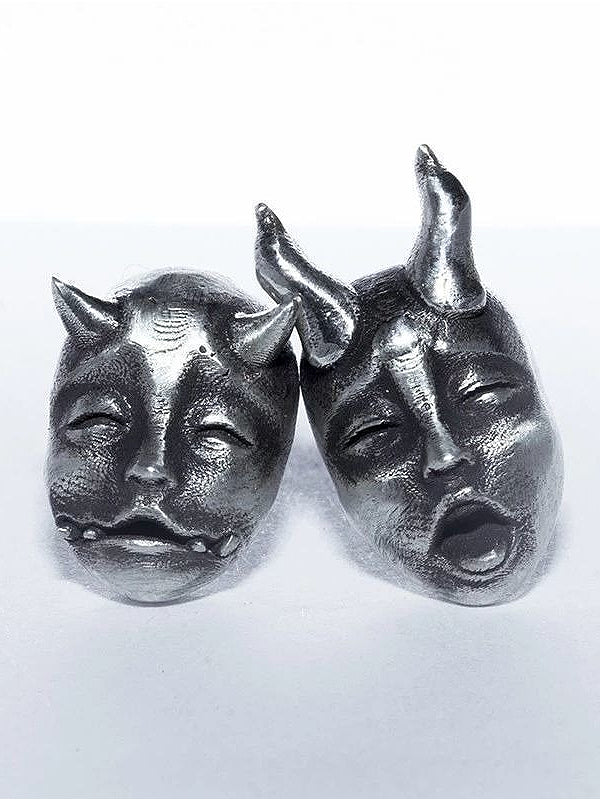 Dark Asymmetrical Demon Baby Earrings Main image
