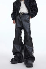 PU Leather Deconstruction Pants
