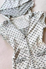 Y2K Pocket Polka Dot Print Hooded T-shirt