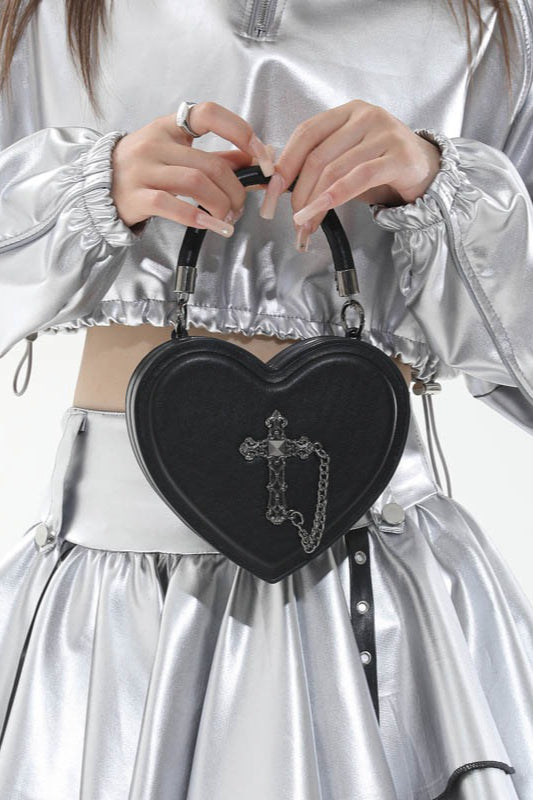 Heart Shape Embellished Crossbody Bags Secondary image