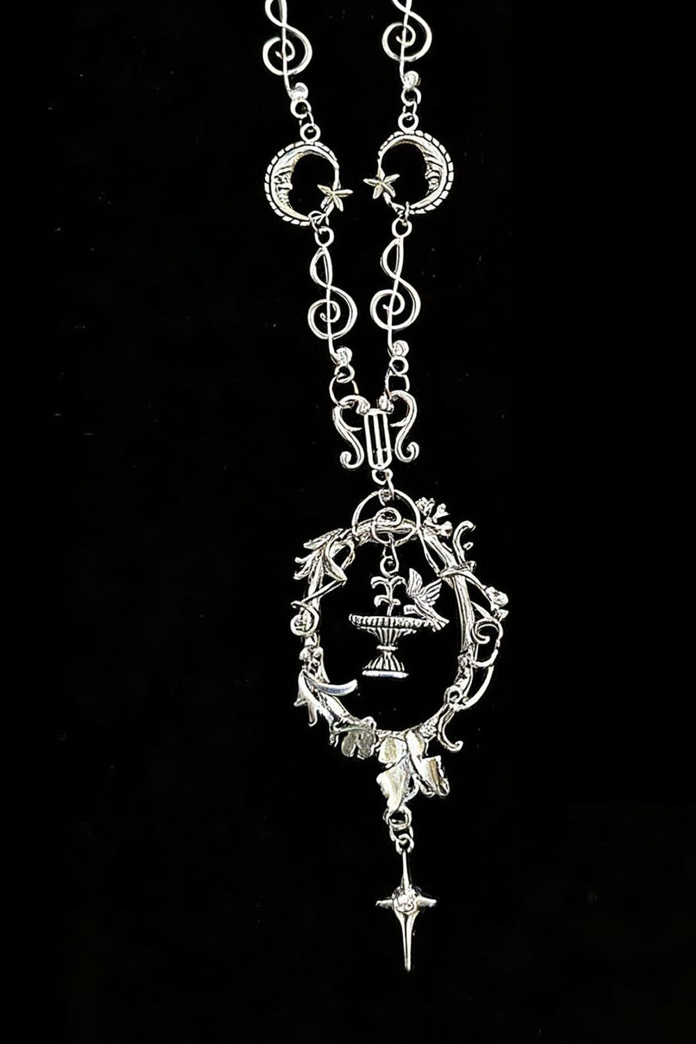 Silver Unicorn Note Frame Necklace Secondary image