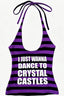 Harajuku Stripe Letter Print Halter Top