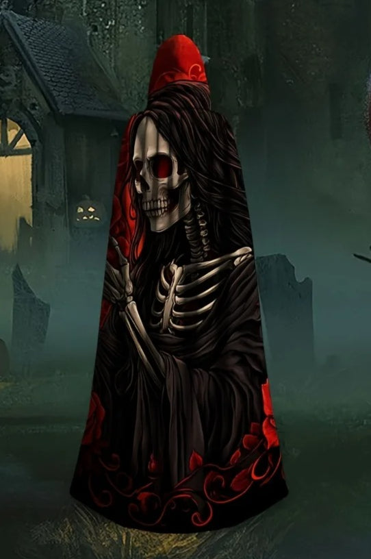 Floral Skull Print Cloak Main image