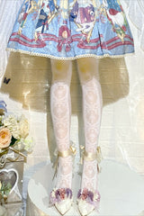 Gothic Lolita Black Thigh High Socks