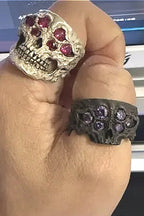 Gothic Six Eyes Skull Ring
