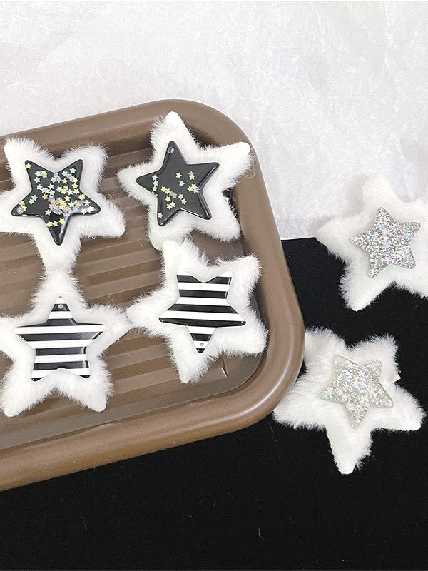 Star Plush Black White Hair Accs Main image