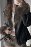 Faux Fur Trim Cropped Jackets