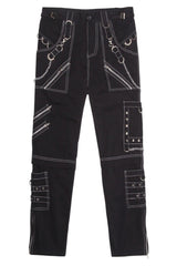 Gothic Punk Eyelet Harness Men's Cargo Pants