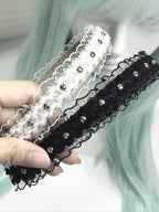 Punk Ruffled Rivet Hair Accs
