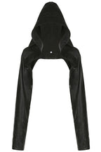 Glossy Cropped Open Front Hoodies