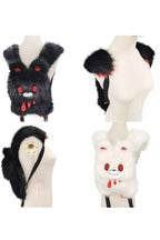 Fluffy Bear Character Backpack Bags