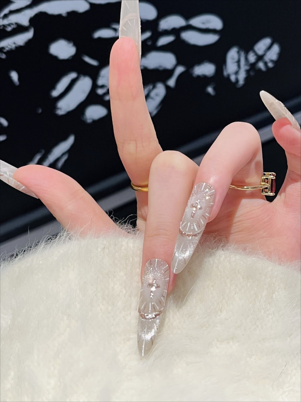 Gothic Cross Holy Light Press On Nails