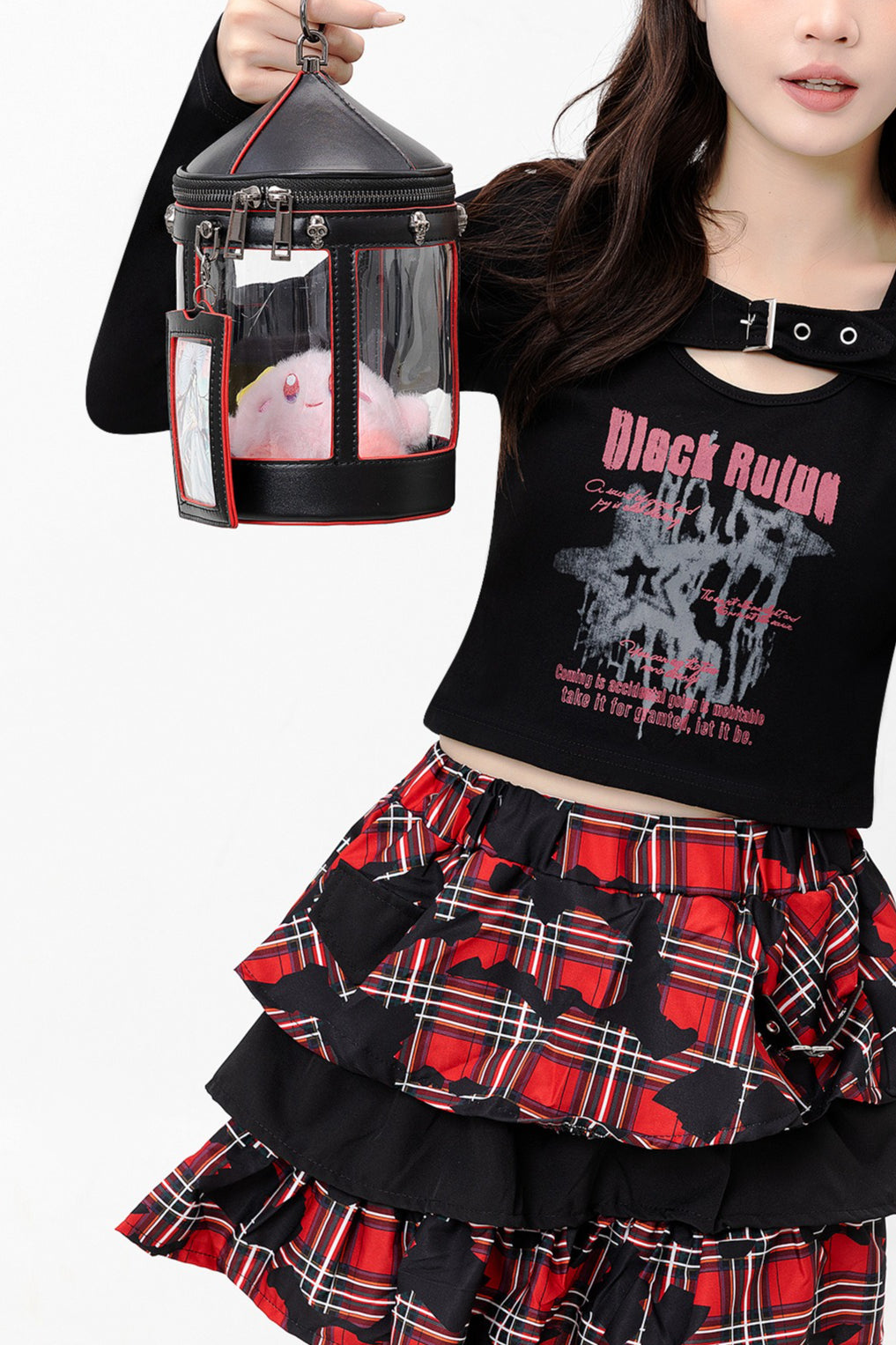 Clear Panel Lantern Crossbody Bags