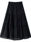 Slouchy Vintage Patchwork Floral Ruffle A-Line Maxi Skirt