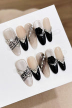 Gothic Smudge Dark Press On Nails