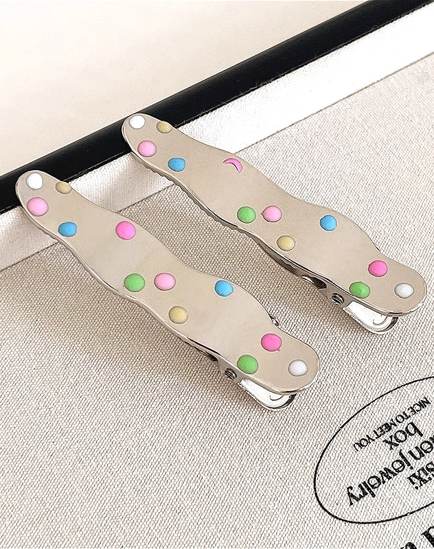 Y2K Retro Polka Dot Bead Hair Accs Secondary image