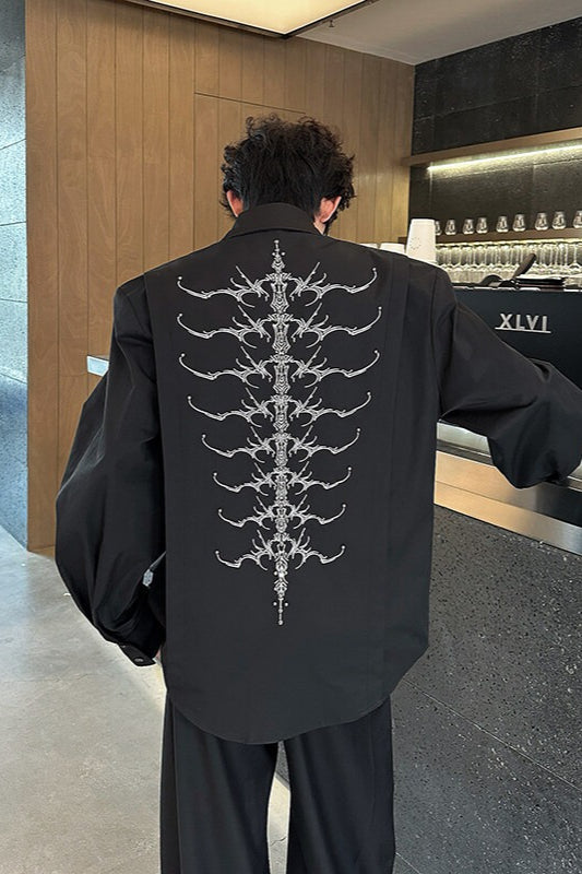 Embroidered Beaded Spine Bone Blouse