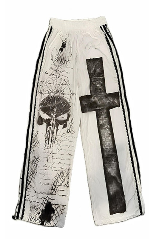 Goth Punk Printed Streetwear Track Pants Main image