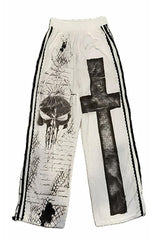 Goth Punk Printed Streetwear Track Pants