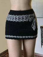 Lace Trim Mermaid Vintage Skirt