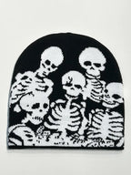 Unisex Skull Pattern Cold Weather Jacquard Hat