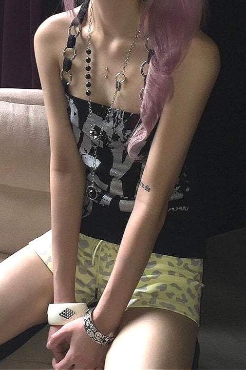 Punk Graffiti Print Tank Top
