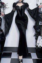 Lace Gothic Bodycon Maxi Dress
