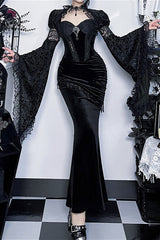 Lace Gothic Bodycon Maxi Dress