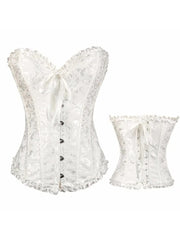 Court Jacquard Lace Back Strap Corset