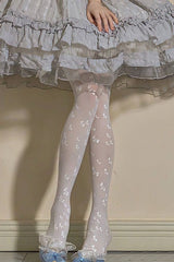 Lolita Floral Pattern Tights