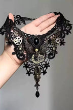Chic Oversized Lace Pendant Necklace