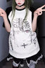 Kawaii Cool Anime Patchwork Oversized T-Shirt