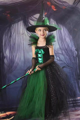 Witch Tutu Dress Kid Halloween Costume