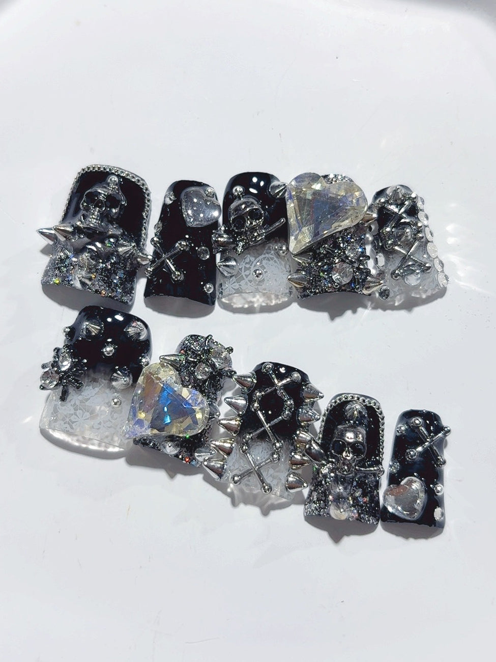 Rivet Punk Spider Press On Nails Secondary image
