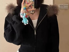 Faux Fur Hooded Jacket