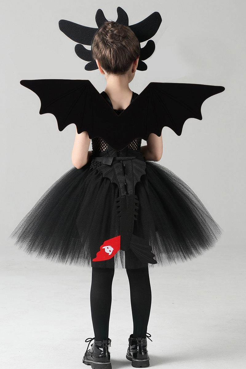 Night Dragon Dress Kid Halloween Costume Secondary image