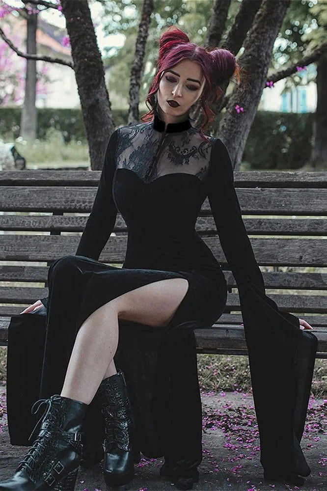 Velvet Lace Gothic Halloween Dress Secondary image