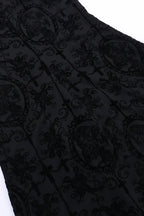 Dark Style Halter Bag Hip Maxi Dress