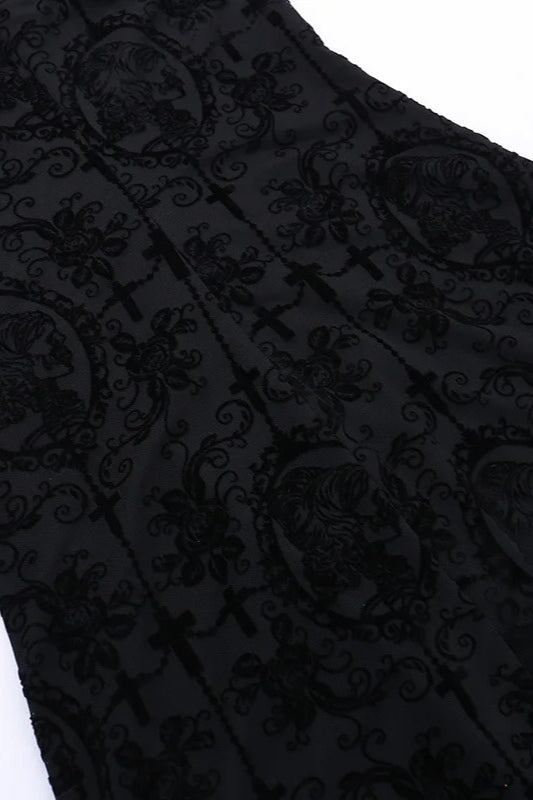 Dark Style Halter Bag Hip Maxi Dress
