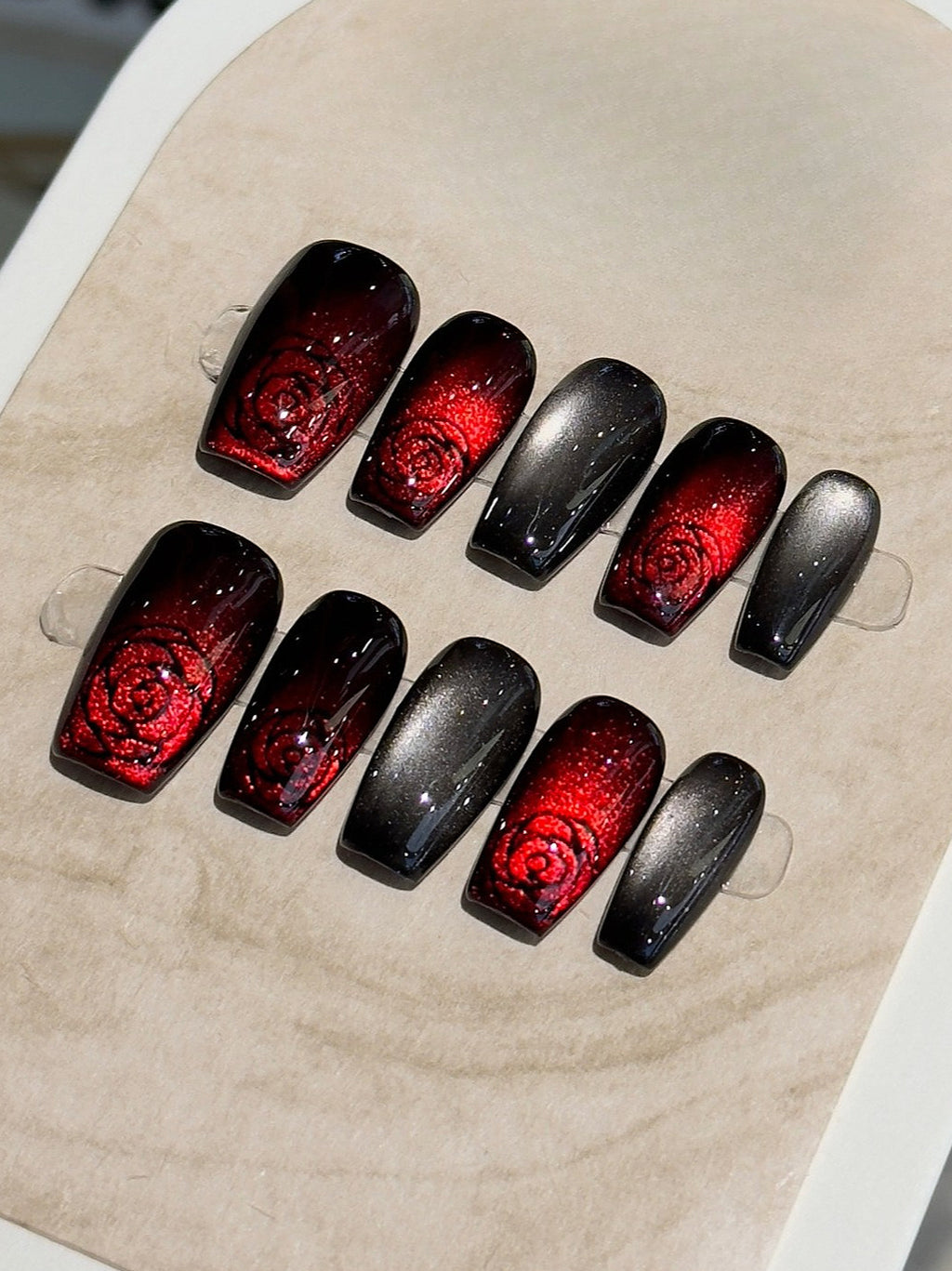 Bloody Glass Effect Press On Nails