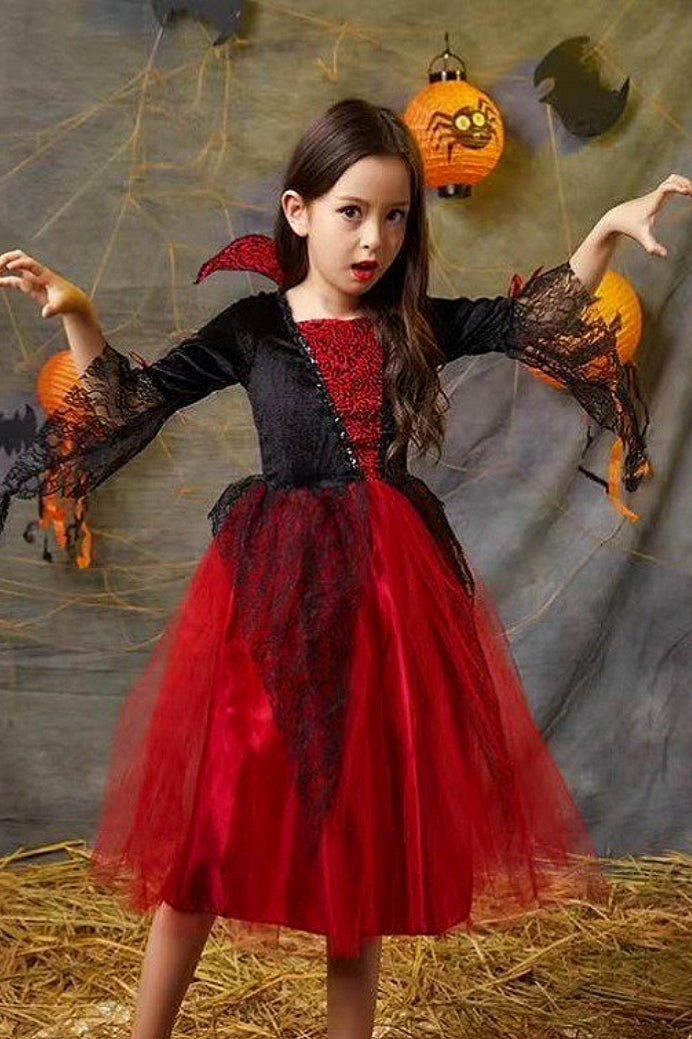 Witch Vampire Kid Halloween Costume Secondary image